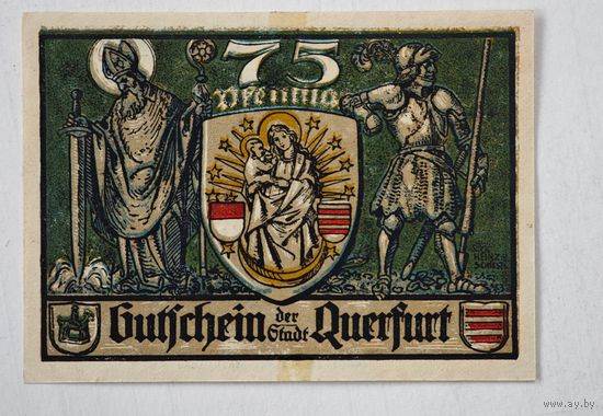 1921 год 75 пфеннигов  Германия
