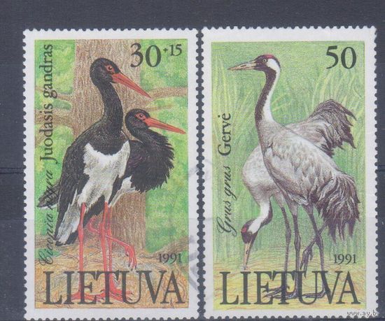 [102] Литва 1991. Фауна.Птицы. Гашеная серия.
