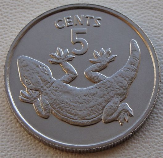 Кирибати. 5 центов 1979 год KM#3  "Ящерица геккон"  Тираж: 20.000 шт