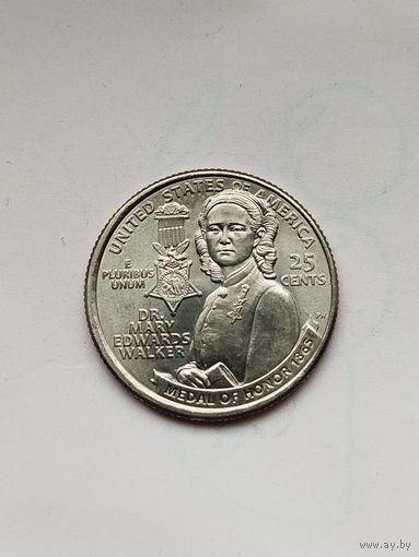 25 центов США. Женщины Америки. Мэри Эдвардс Уолкер. 2024 год.