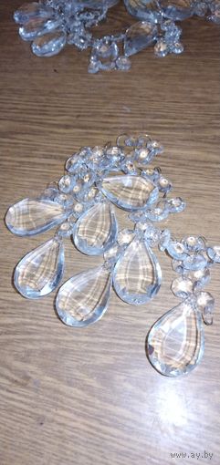 Подвески стеклянные гранённые 26шт.
