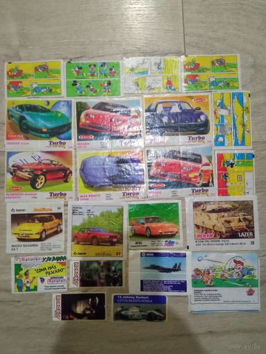 Вкладыши фантики наклейки