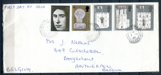 Великобритания - 1969г. - архитектура - 1 конверт - полная серия [Mi 522-526]. #3-GB-95-CP-21