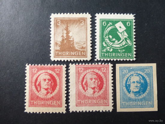 Германия.\181м\ Советская зона Германии. Тюрингия.mi92AY,97AY 1945