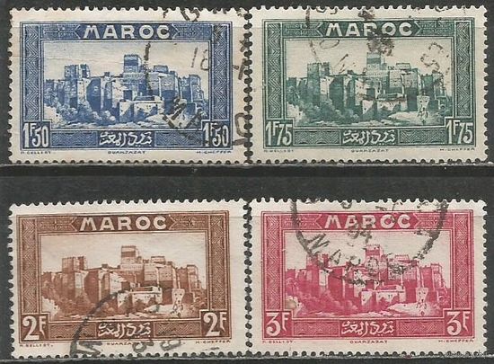 Французское Марокко. Касба(крепость) Таурирт. 1933г. Mi#110-13.