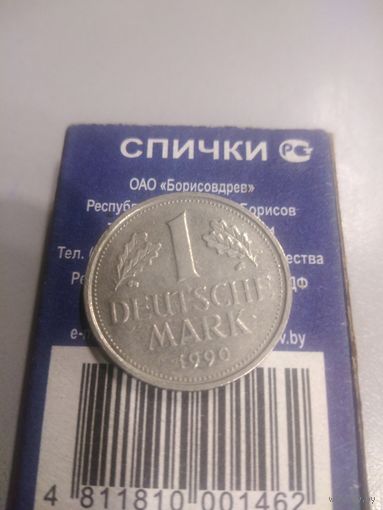 1 дойч марка 1990 г. Германия (А)