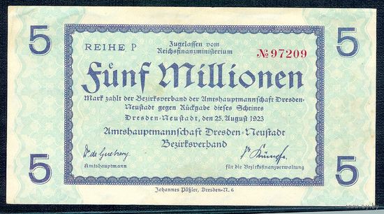 Германия, 5 миллионов марок 1923 год.