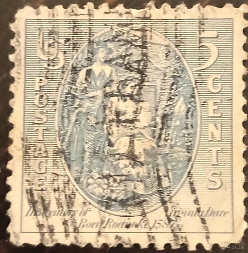 США 1937. 350 летие первого путешествия на остров Роанок о основании колонии