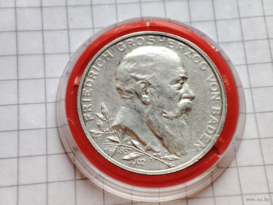 Баден 2 марки 1902 года.
