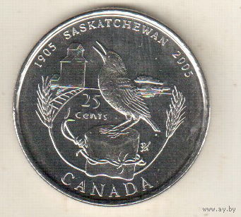 Канада 25 цент 2005 100 лет провинции Саскачеван
