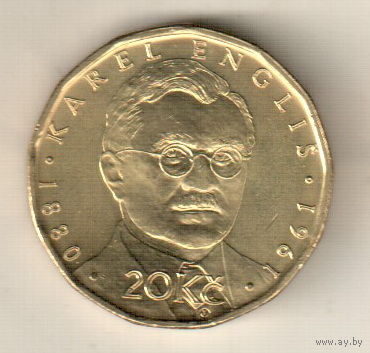 Чехия 20 крона 2019 Карл Энглиш