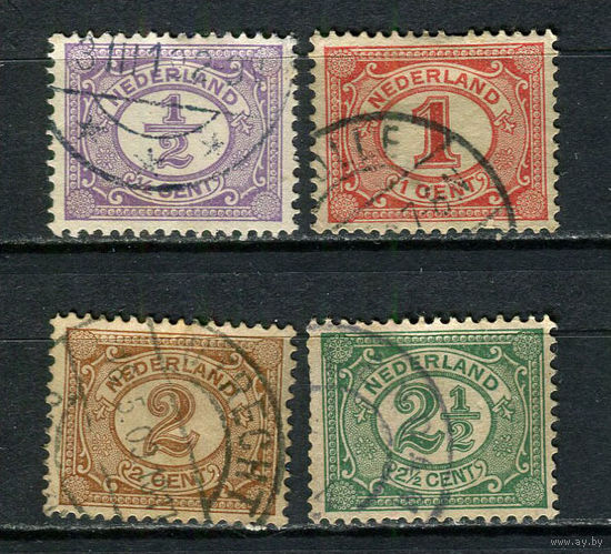 Нидерланды - 1899 - Цифры - (ном. 1 с тонким местом) - [Mi. 49-52] - полная серия - 4 марки. Гашеные.  (Лот 17Jo)-T4P15