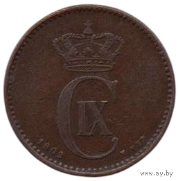 Королевство Дания. 2 эре 1902. Дельфин. Нечастая