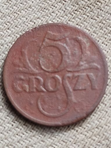 Распродажа - 5 грошей 1923г.,Польша,Вторая Республика