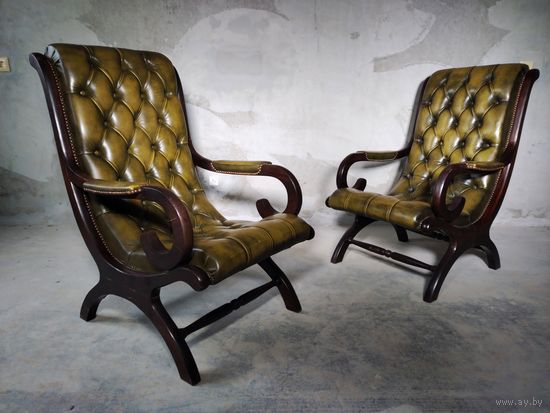 Английские кожаные кресла Честерфилд - Slipper