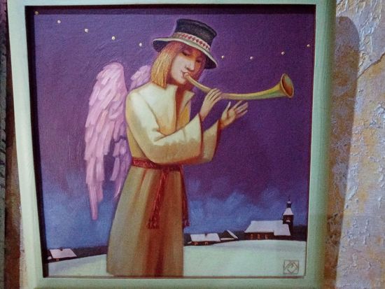 Суворов А. "На каляды". х.м. 33х33см