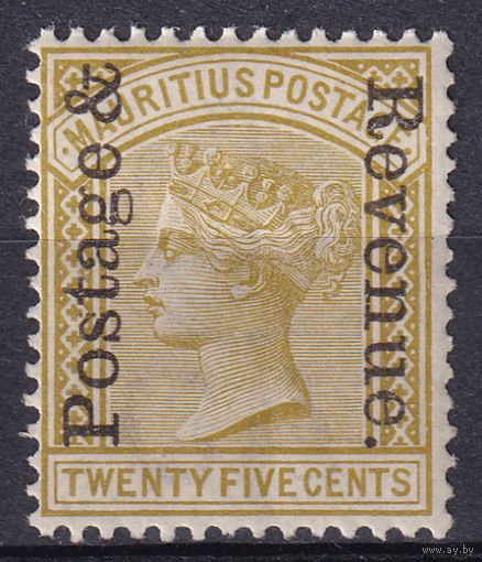 29.BrKM. Великобритания. Колонии. Маврикий. Виктория. Стандарт. Надпечатка. 25C. 1902 г. Mi.#113.