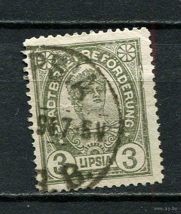 Германия - Лейпциг (Lipsia) - Местные марки - 1893 - Lipsia 3Pf - [Mi.10a] - 1 марка. Гашеная.  (Лот 75CR)