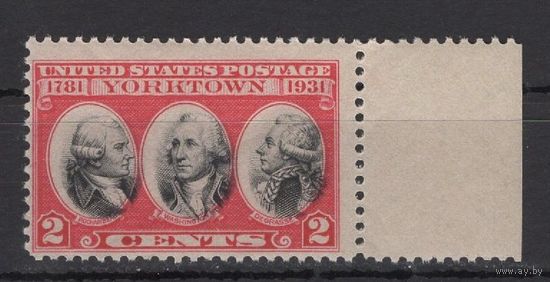 США /United States 1931** 150 лет капитуляции британских войск в Йорктауне