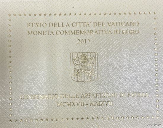 Ватикан 2 евро, 2017 100 лет Фатимским явлениям Девы Марии
