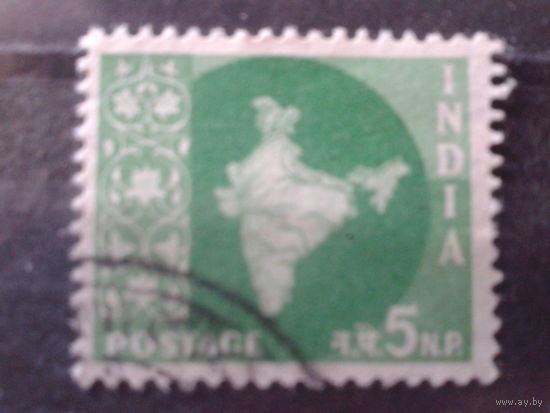 Индия 1957 Стандарт, карта  5 пайса
