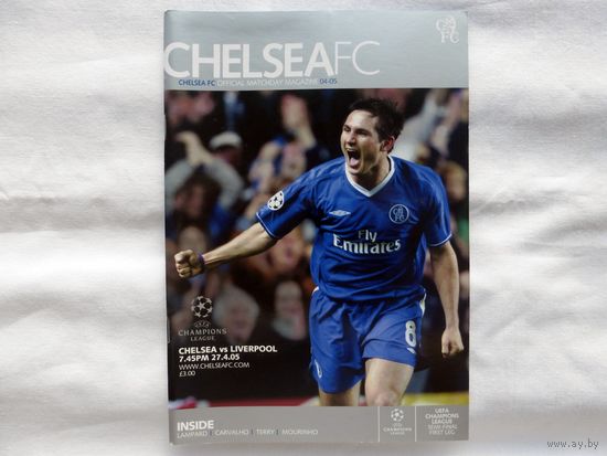 Футбольная программа Chelsea V Liverpool 27.04.2005 Полуфинал Лига Чемпионов