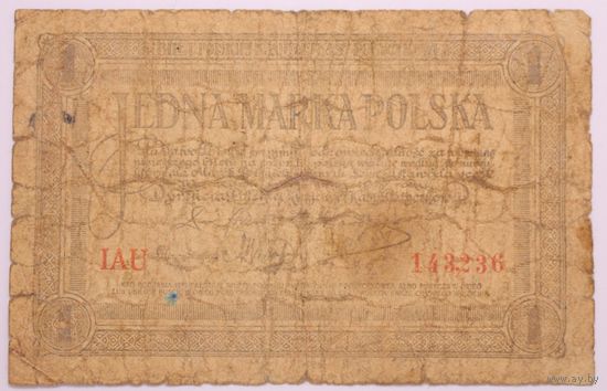 Польша, 1 марка польская 1919 год.