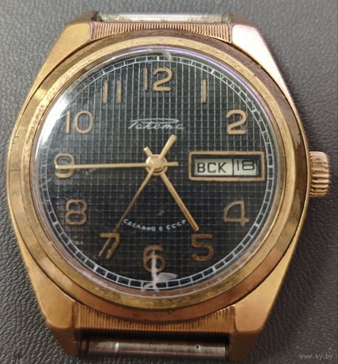 Часы позолоченные AU. Ракета - Ролекс. СССР. На ходу. Нечастые