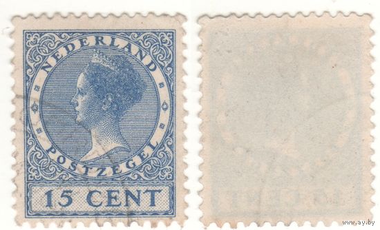 Нидерланды (Mi) NL 156A 15 цент 1924-1944 год Queen Wilhelmina - (1880-1962) без ВЗ (4) (m35)