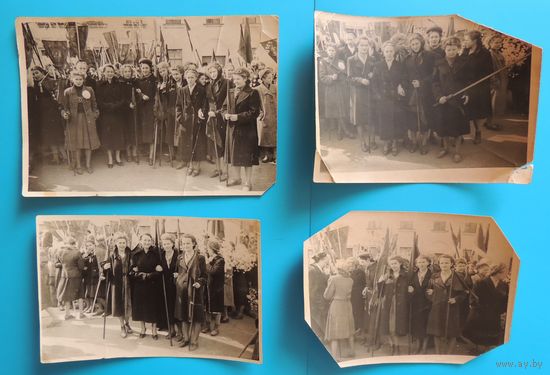 Фото "Первомайская демонстрация", Витебск, 1952 г., 4 шт.