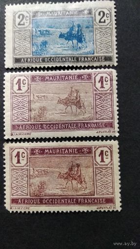 Французская западная Африка\682фе\ Мавритания 1913 оттенки цвета.
