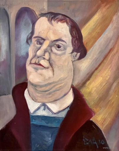 Акулов В.И "Мартин Лютер", 2010г. Холст, масло. Размер 40,5х50,5 см.