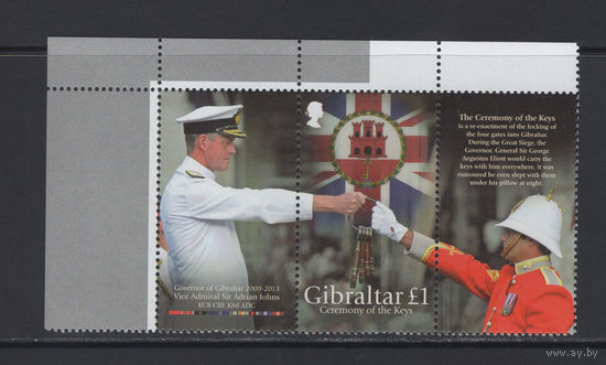 Гибралтар /Gibraltar 2013** Церемония вручения ключей, Британский вице-адмирал губернатор Гибралтара Эдриан Джонс