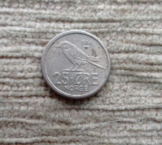 Werty71 Норвегия 25 эре 1966 Синица