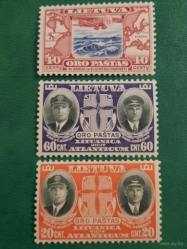 Литва 1934. Годовщина гибели самолета Литуаника при трансатлантическом перелёте Дарюса и Гиренаса