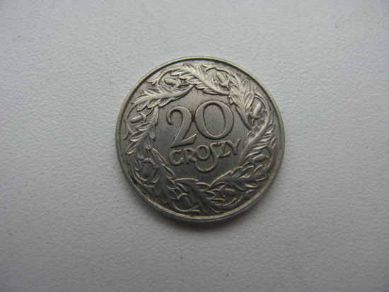 Польша 20 грошей 1923 г.  ( состояние СУПЕР )