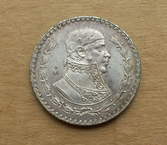 Мексика, 1 песо 1965, биллон (серебро 0.100)