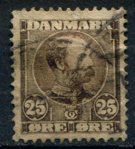 Дания - 1904/06г. - король Кристиан IX, 25 О - 1 марка - гашёная [Mi 50]. #3-WB-91-KS-8