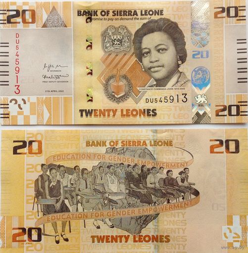 Сьерра - Леоне 20 леоне 2022 год UNC