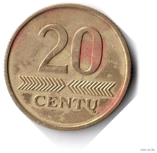 Литва. 20 центов. 2007 г.
