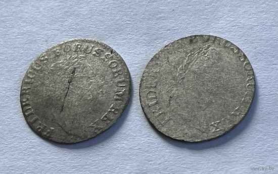 Пруссия 3 крейцера и 3 гроша 1780