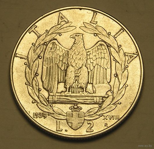 Италия, 2 Лиры 1939 Магнит