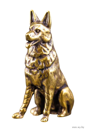 Статуэтка миниатюра Овчарка Бронза