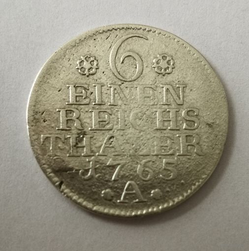 1/6 талера 1765 год. Пруссия (А)