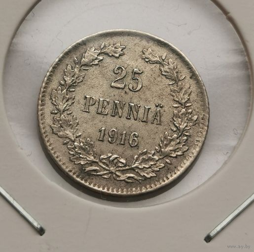 69. 25 пенни 1916 г. Серебро. С рубля