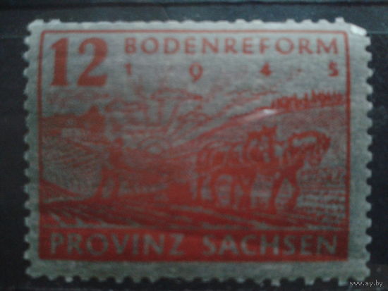 Саксония, советская зона 1946  Пахарь