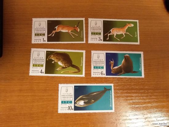 1974 СССР Загорский 4287-4291 фауна моря чистая полная серия MNH** (c-5)