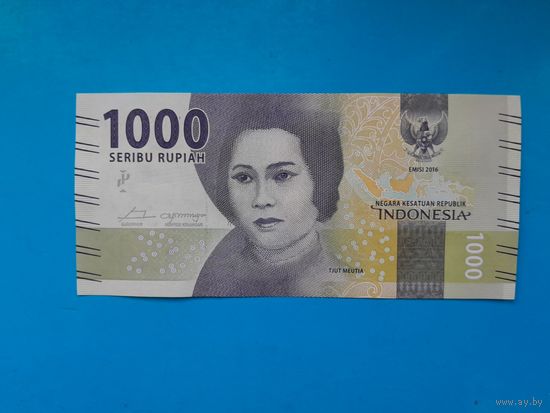 1000 рупий 2016 года. Индонезия. UNC. Распродажа