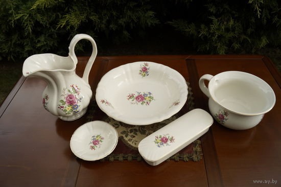 Винтажный Комплект в ванную 5 предметов STAFFORDSHIRE ENGLAND (PINK)