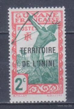 [1655] Французские колонии. Инини 1932. Индеец с луком.2с. НАДПЕЧАТКА. БЕЗ КЛЕЯ